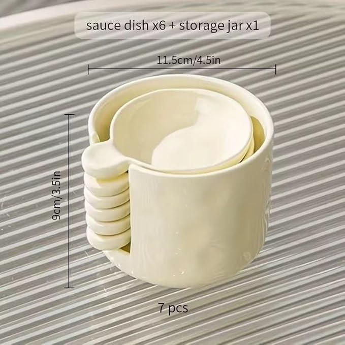 Colorful Plastic Macaron Dip Bowls Set of 6pcs