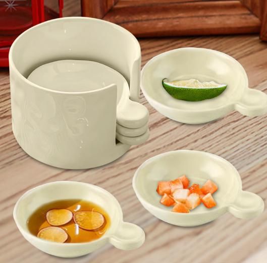 Colorful Plastic Macaron Dip Bowls Set of 6pcs